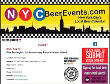 Tablet Screenshot of nycbeerevents.com